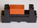 Relay in socket for DIN rail (coil 230V, 2x8A contact)